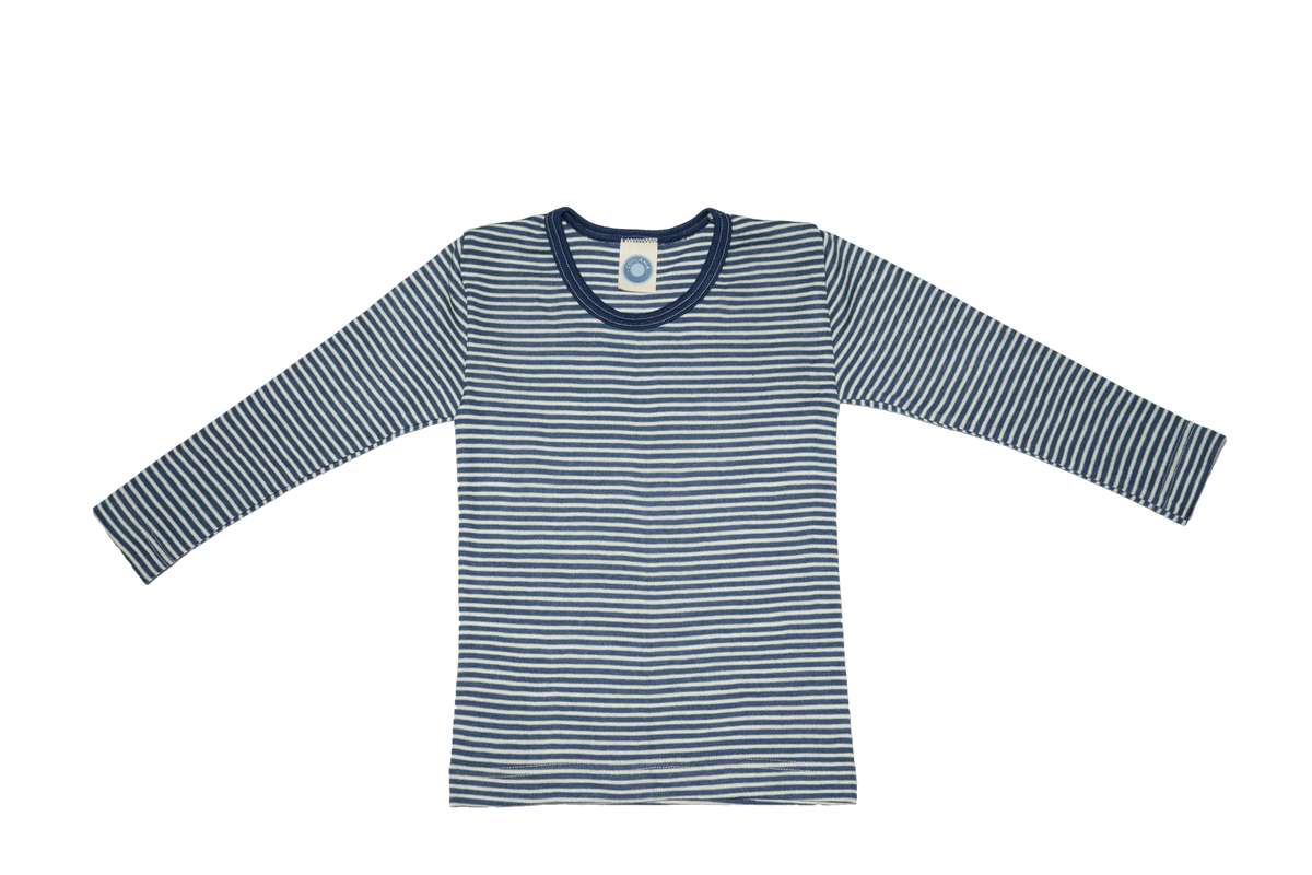 T-shirt en laine et soie manches longues enfant - COSILANA