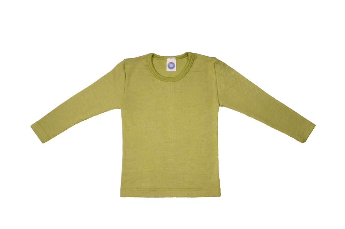 T-shirt en laine et soie manches longues enfant - COSILANA