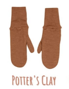 Moufles en laine mérinos adulte et ado MaM - Derniers exemplaires coloris Terre cuite