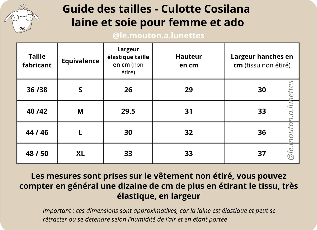 Guide des tailles