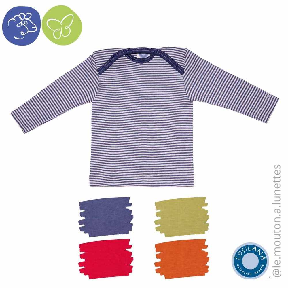 T-shirt en laine et soie bébé cosilana