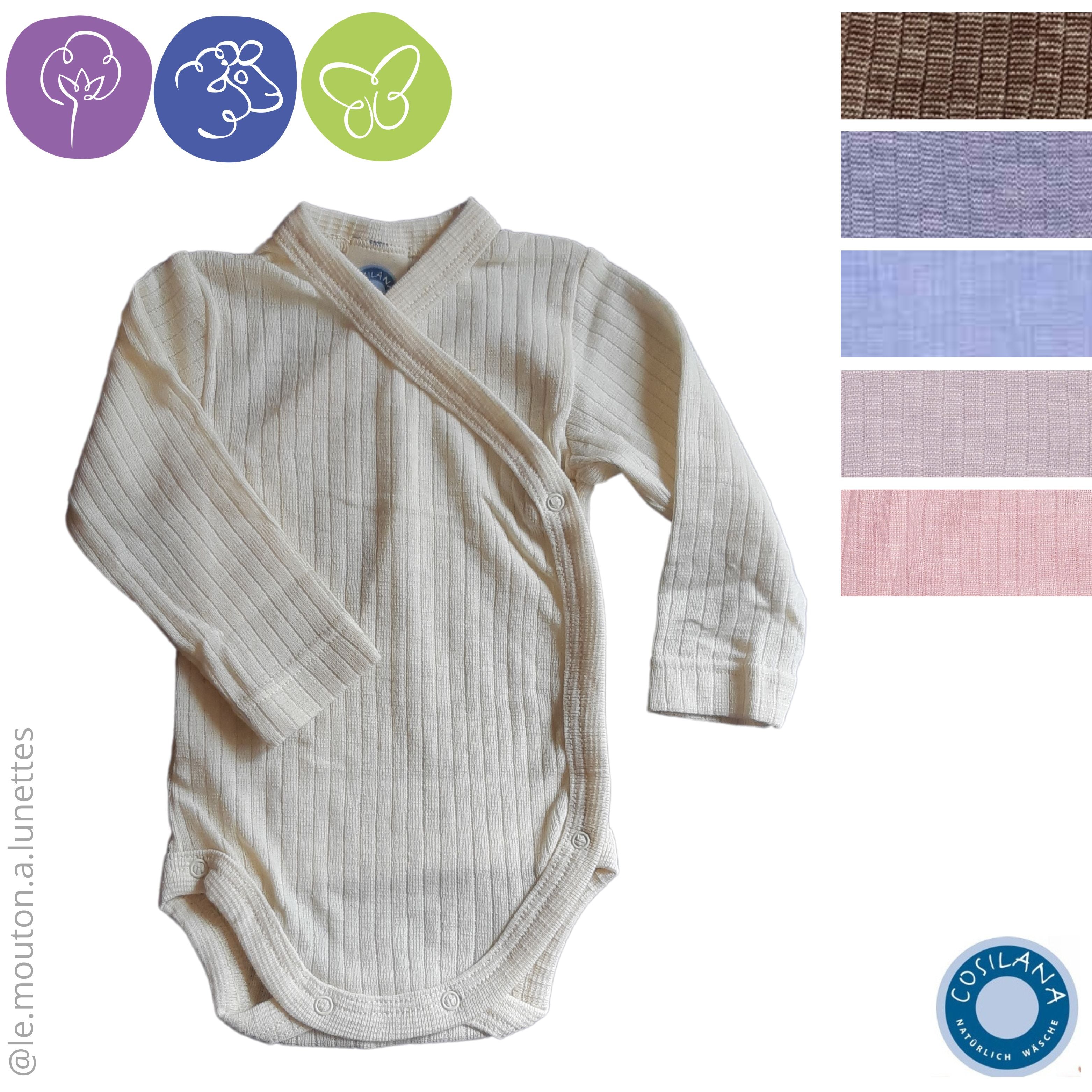 Body croisé coton laine et soie - COSILANA