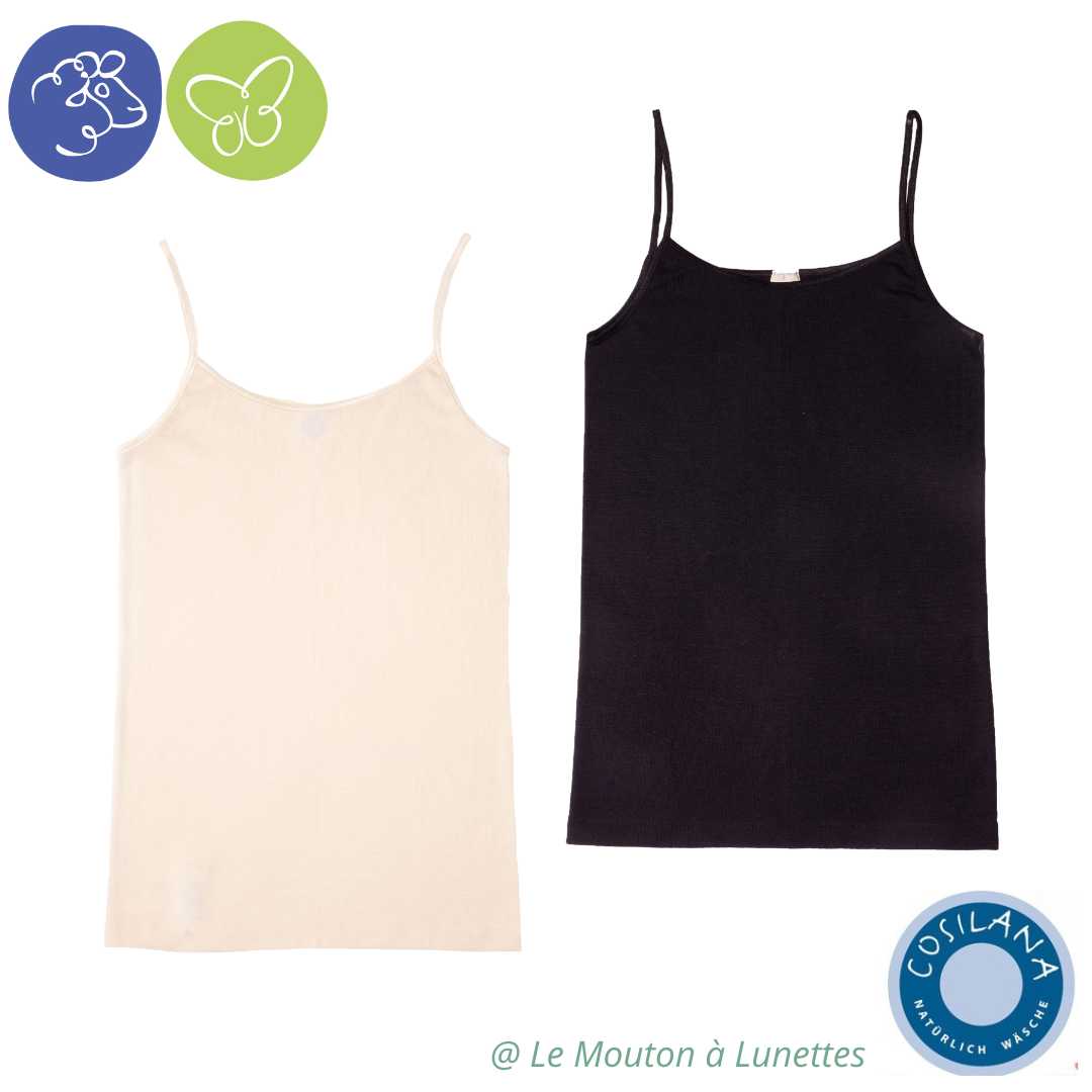 Caraco en laine mérinos bio et soie pour femme - COSILANA