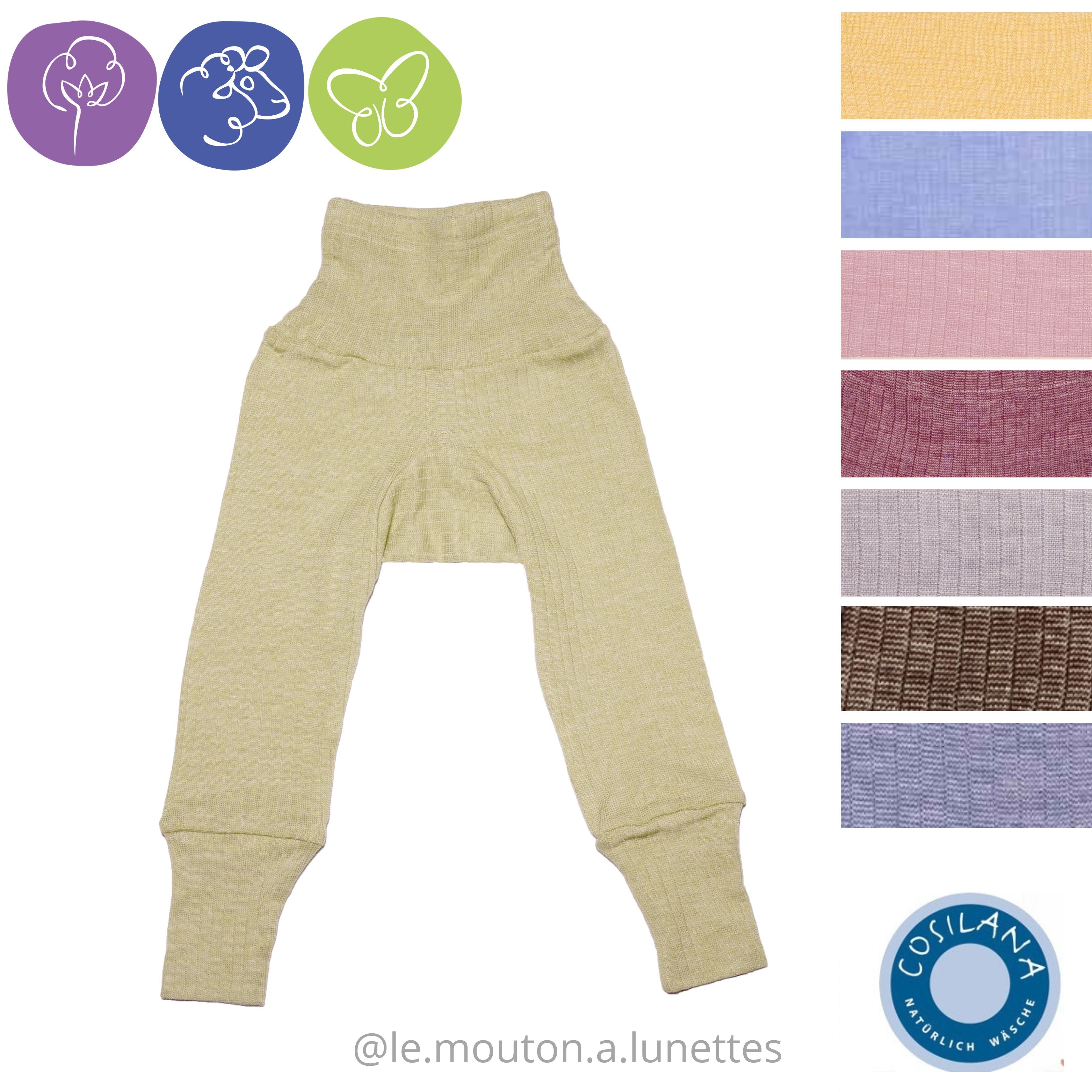 Pantalon bébé évolutif  en coton laine et soie - COSILANA