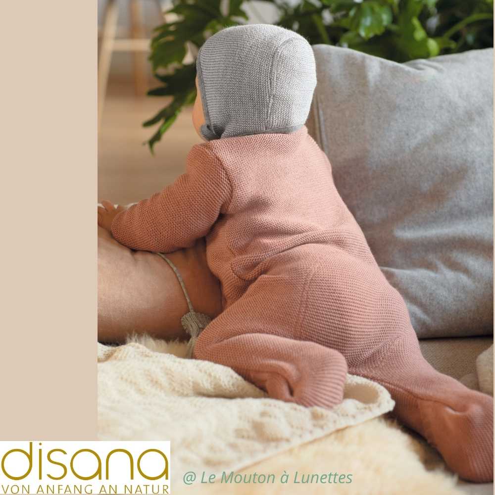 Combinaison Disana bébé en tricot de laine mérinos bio
