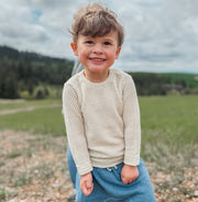 Pullover léger laine mérinos bio maille fantaisie - DISANA