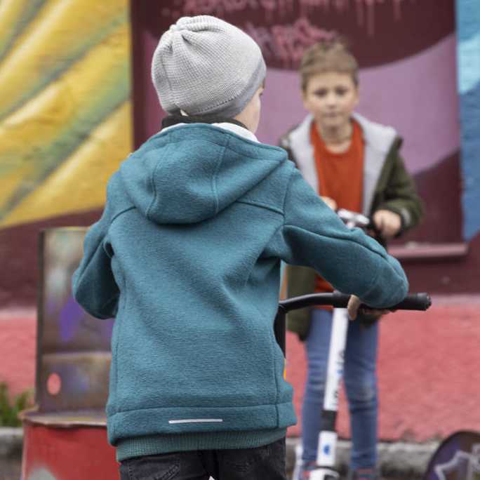 parka hiver disana laine bouillie enfant ado veste outdoor bleu vert pacific