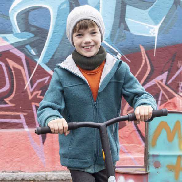 parka hiver disana laine bouillie enfant ado veste outdoor bleu vert pacific