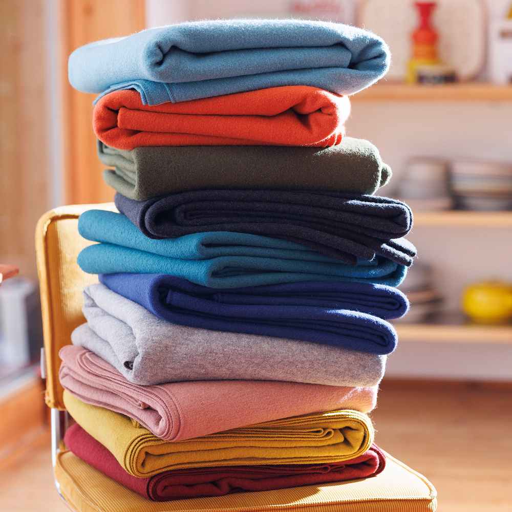 Couverture Disana en laine bouillie bio Grande couverture Disana living 10 couleurs
