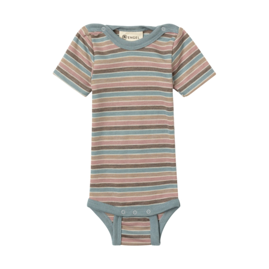 Body laine et soie Multicolore ENGEL NATUR - manches courtes