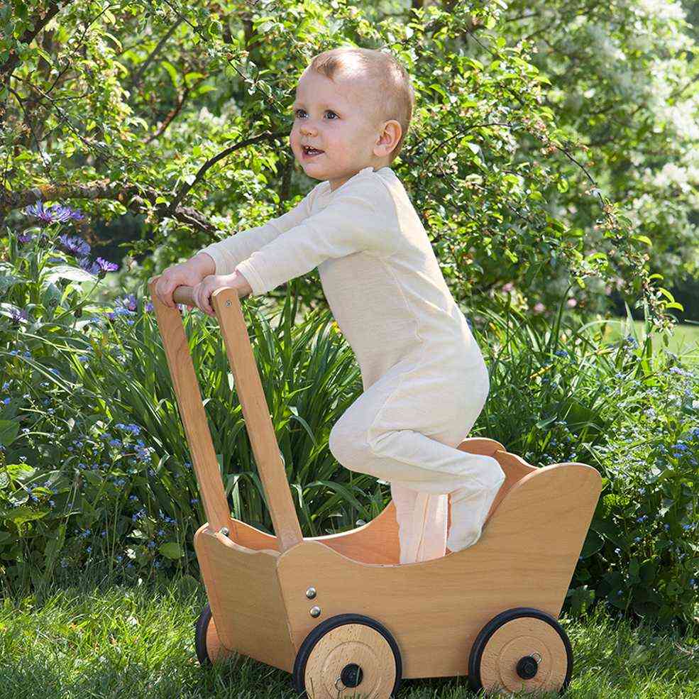 pyjama engel natur laine et soie pour bébé bio écru