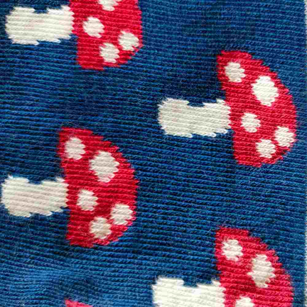 Chaussettes hautes "champignons" en coton bio
