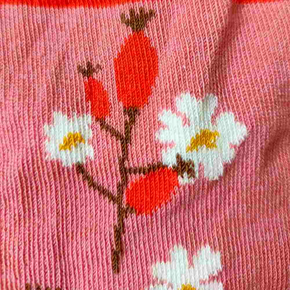 Chaussettes hautes "églantier" en coton bio – pointures 19 à 34 - Fräulein Prusselise