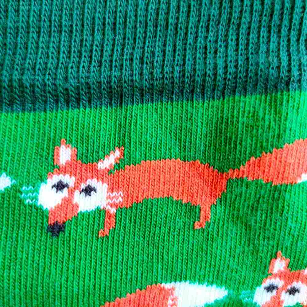 Chaussettes renards en coton bio pour adulte - pointures 35 à 42