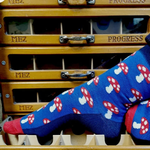 Chaussettes "champignons" en coton bio - pointures 15 à 42 - Fräulein Prusselise
