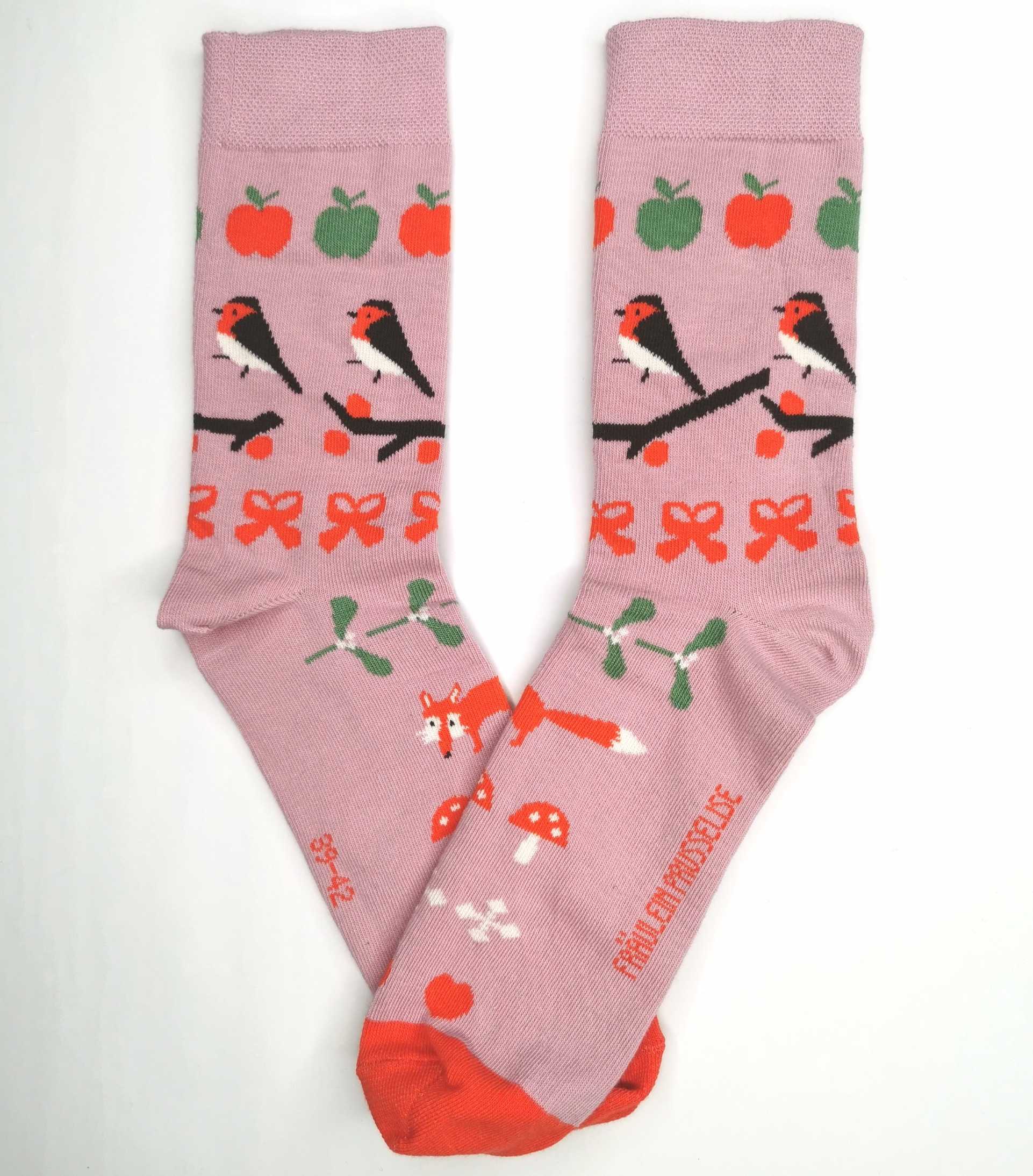 Chaussettes en coton bio "Bonne année" - pointures 19 à 42 - Fräulein Prusselise