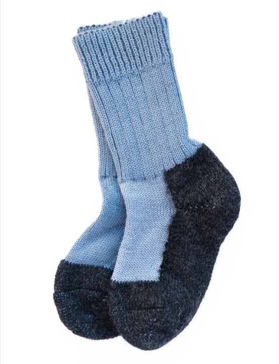 Chaussettes de randonnée "TREKKING" en laine mérinos bio HIRSCH NATUR - Semelle renforcée - Du 21 au 46