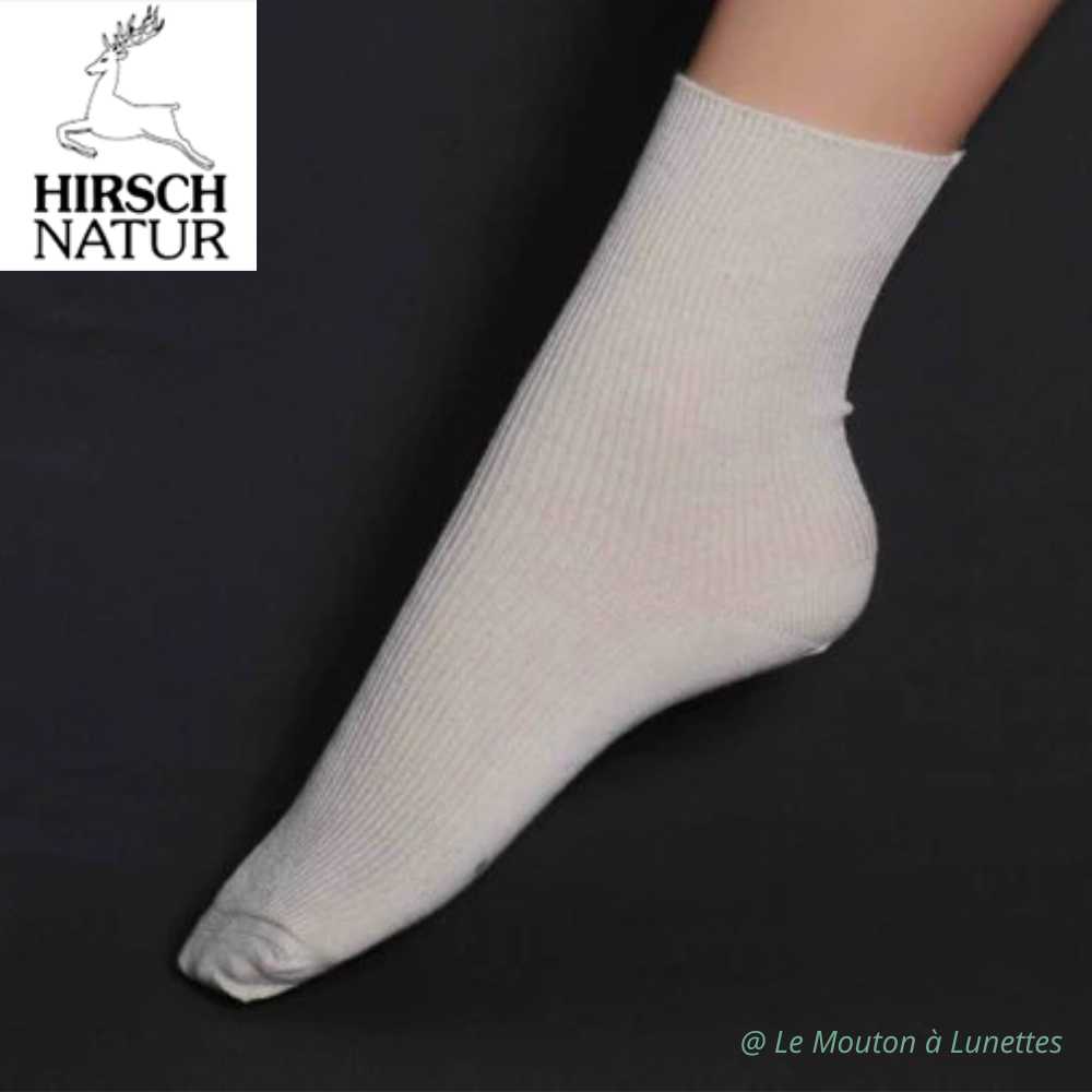 chaussettes laine et coton bio enfant hirsch natur