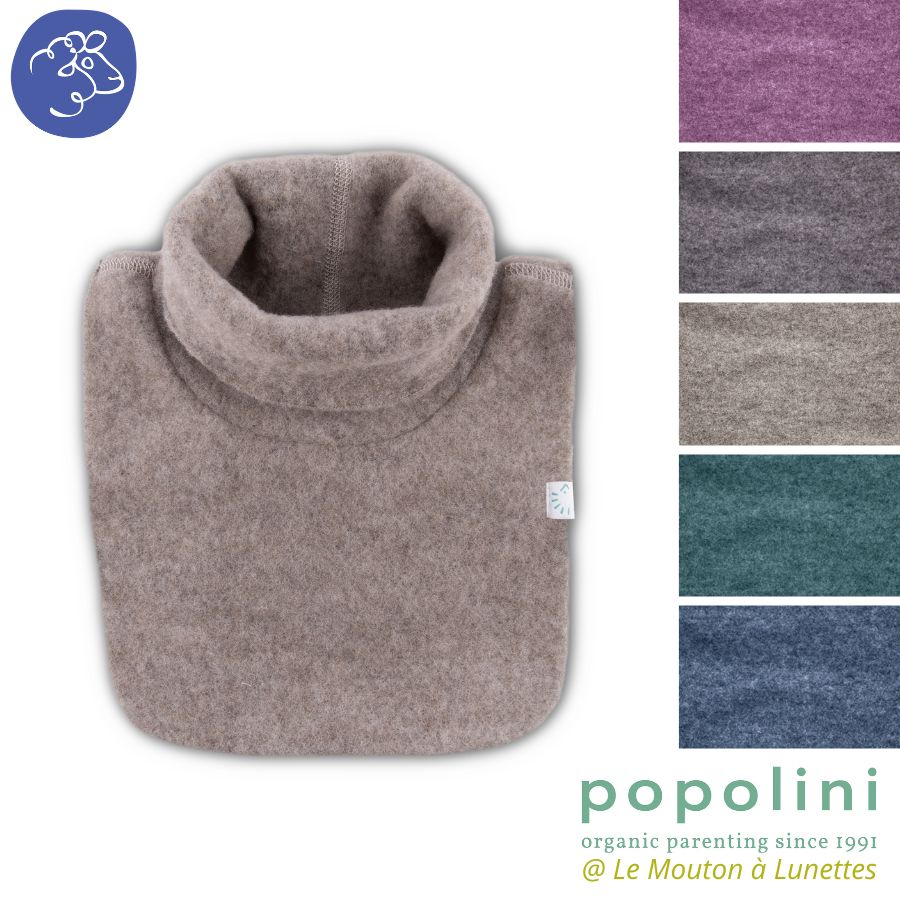 Cache-cou en polaire de laine bio - "Dickie" IOBIO by POPOLINI