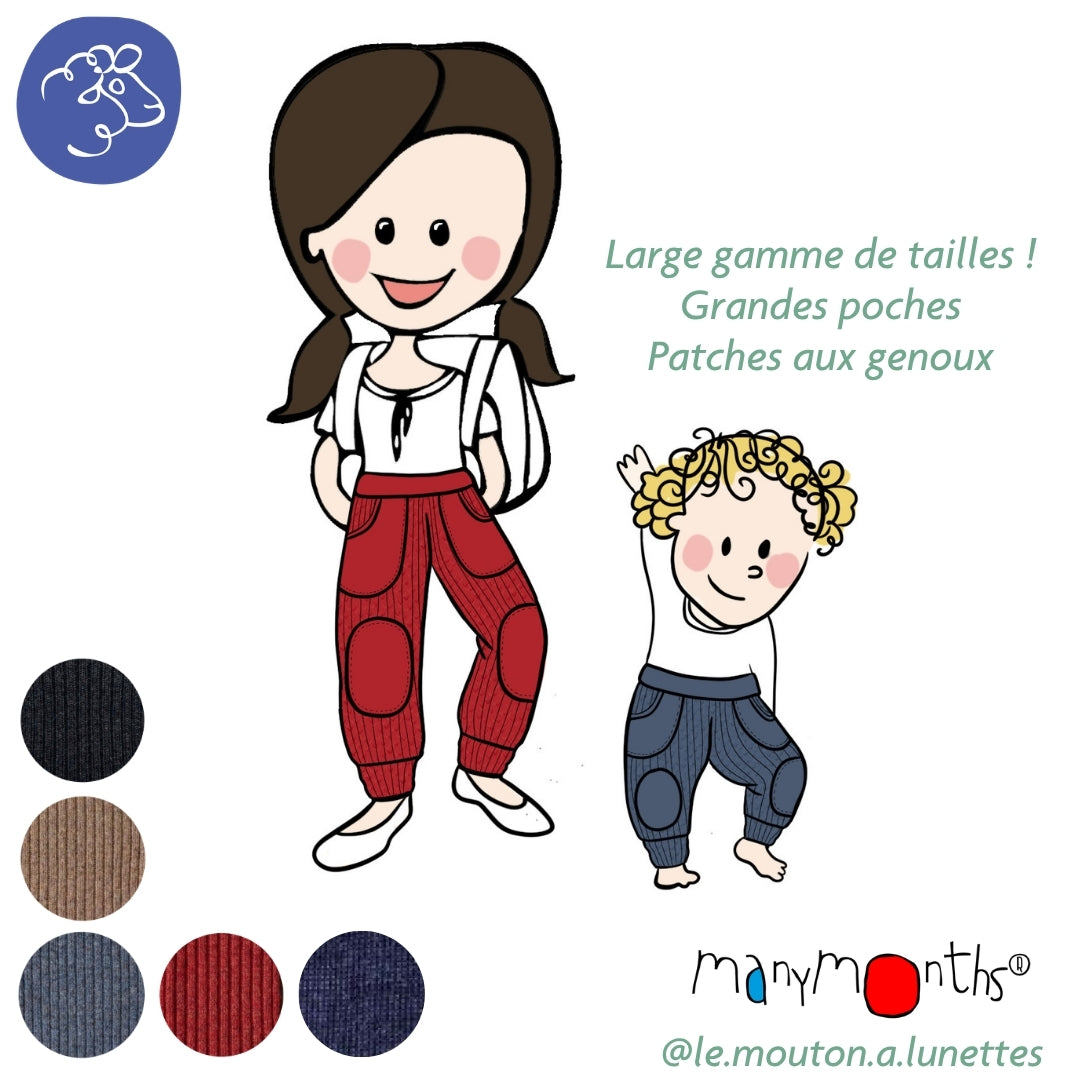 Joggers Hazel ManyMonths - Pantalon jogging enfant en laine mérinos – PREVENTE 2026/27