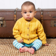 Gilet bébé en tricot de coton bio avec torsades - Kite clothing - Fin de série