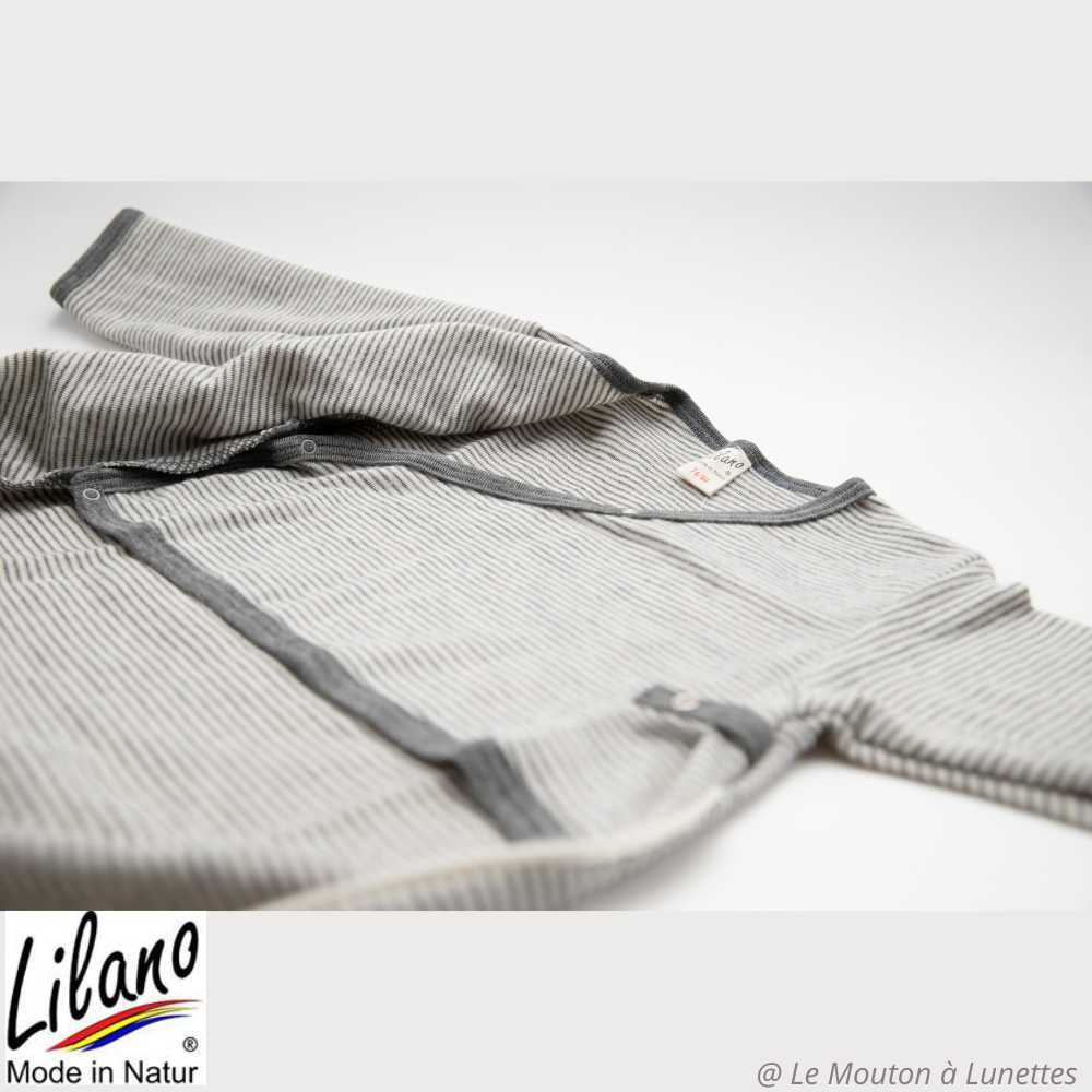 Gigoteuse croisée en laine et soie manches longues - LILANO