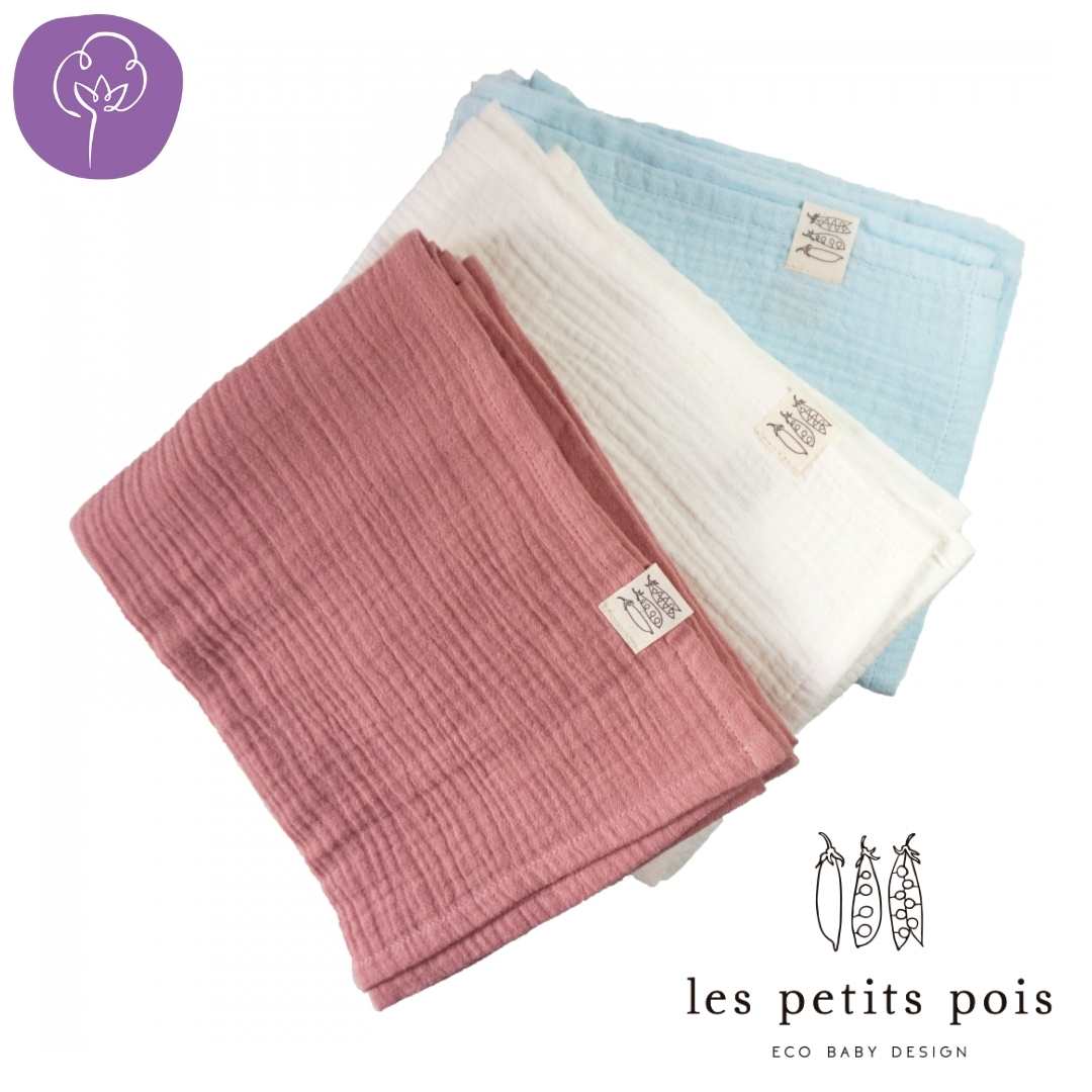 Lange en coton bio pour bébé Les Petits Pois