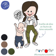 Leggings DINO ManyMonths en laine mérinos – PREVENTE 2026/27