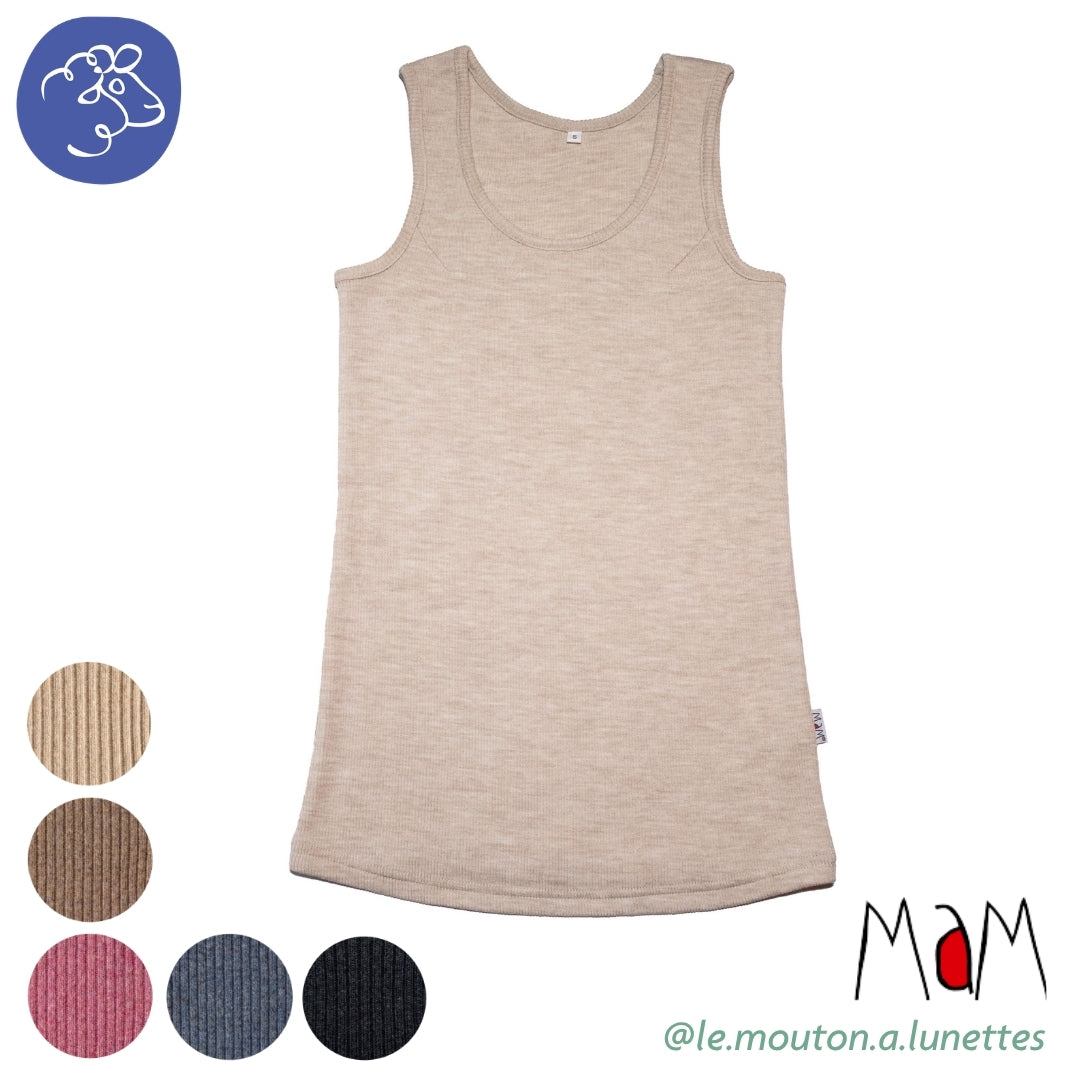 ManyMonths Débardeur femme en laine mérinos MaM en laine mérinos – collection 2026/2027