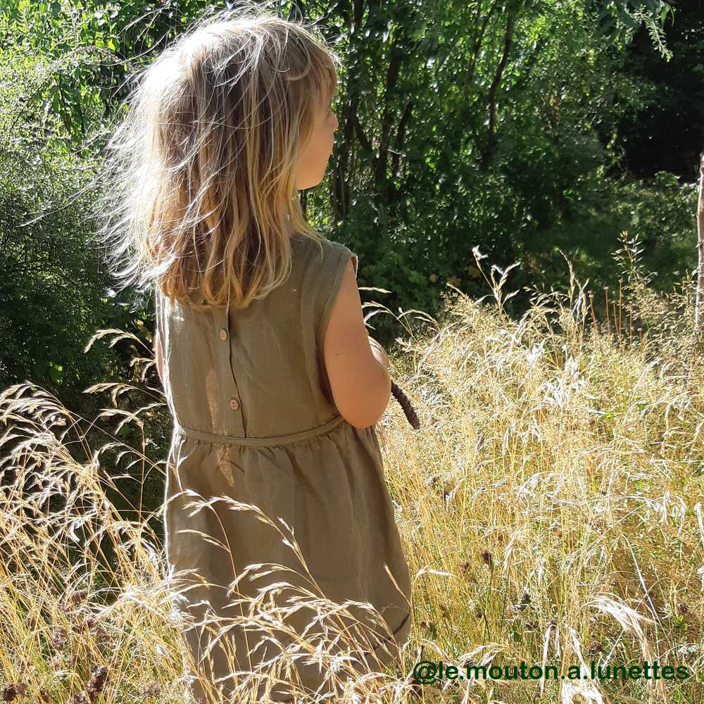 robe en lin enfant matona tablier fille