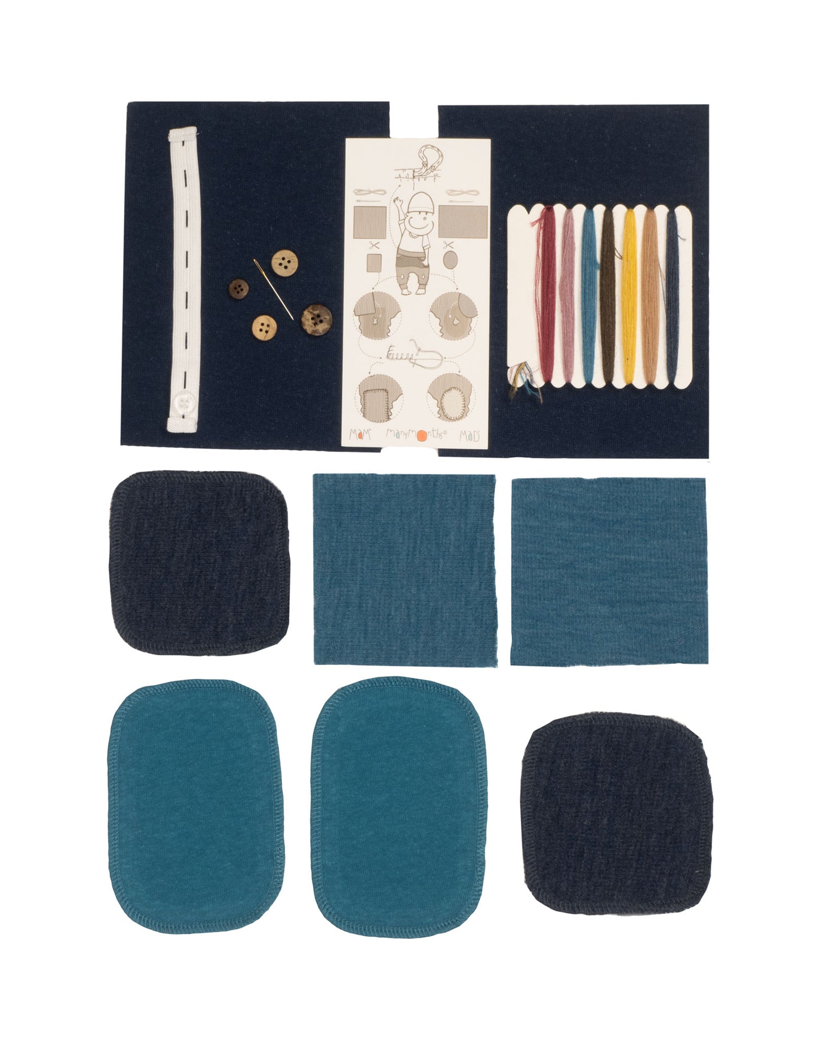 Kit de réparation pour vêtements en laine et chanvre - ManyMonths Anciens coloris