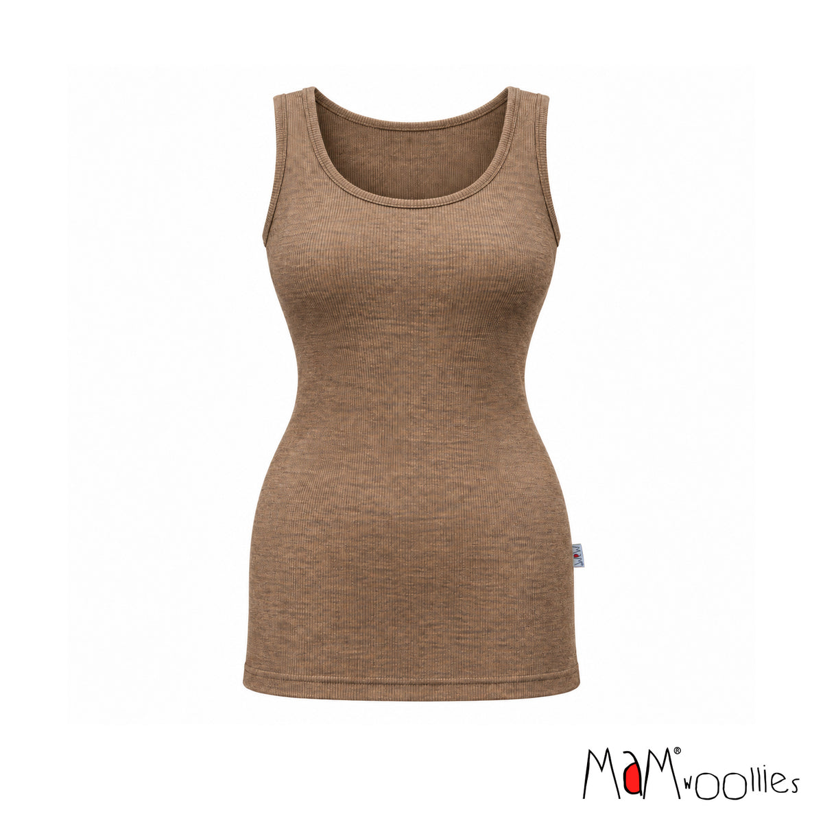 Débardeur femme en laine mérinos MaM, coloris beige Callisto Moon – collection 2026/2027