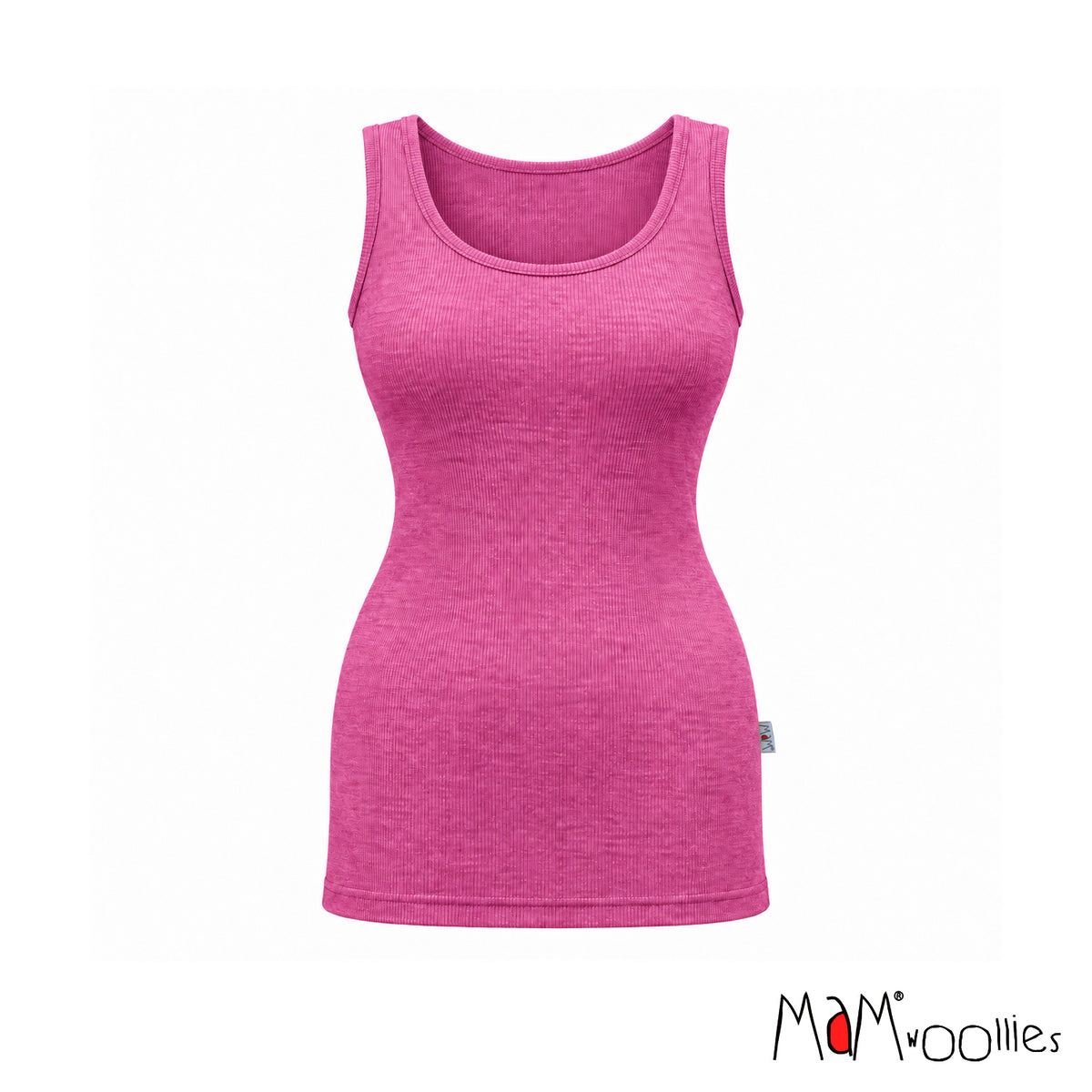 Débardeur femme en laine mérinos MaM, coloris rose Nebula Pink – collection 2026/2027