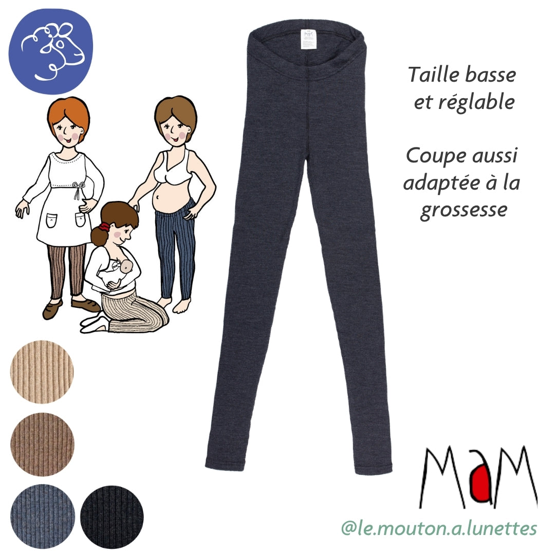 Leggings femme en laine mérinos MaM – PRECOMMANDE 2026/27