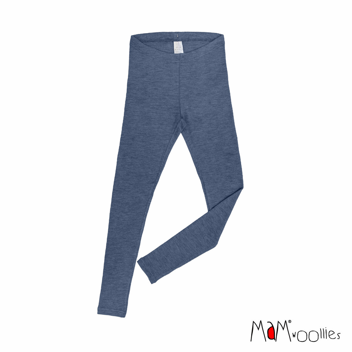 Leggings femme en laine mérinos MaM, coloris bleu Moondust Blue – collection 2026/2027