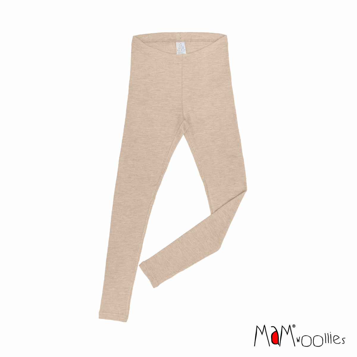 Leggings femme en laine mérinos MaM, coloris écru Toasted Coconut – collection 2026/2027