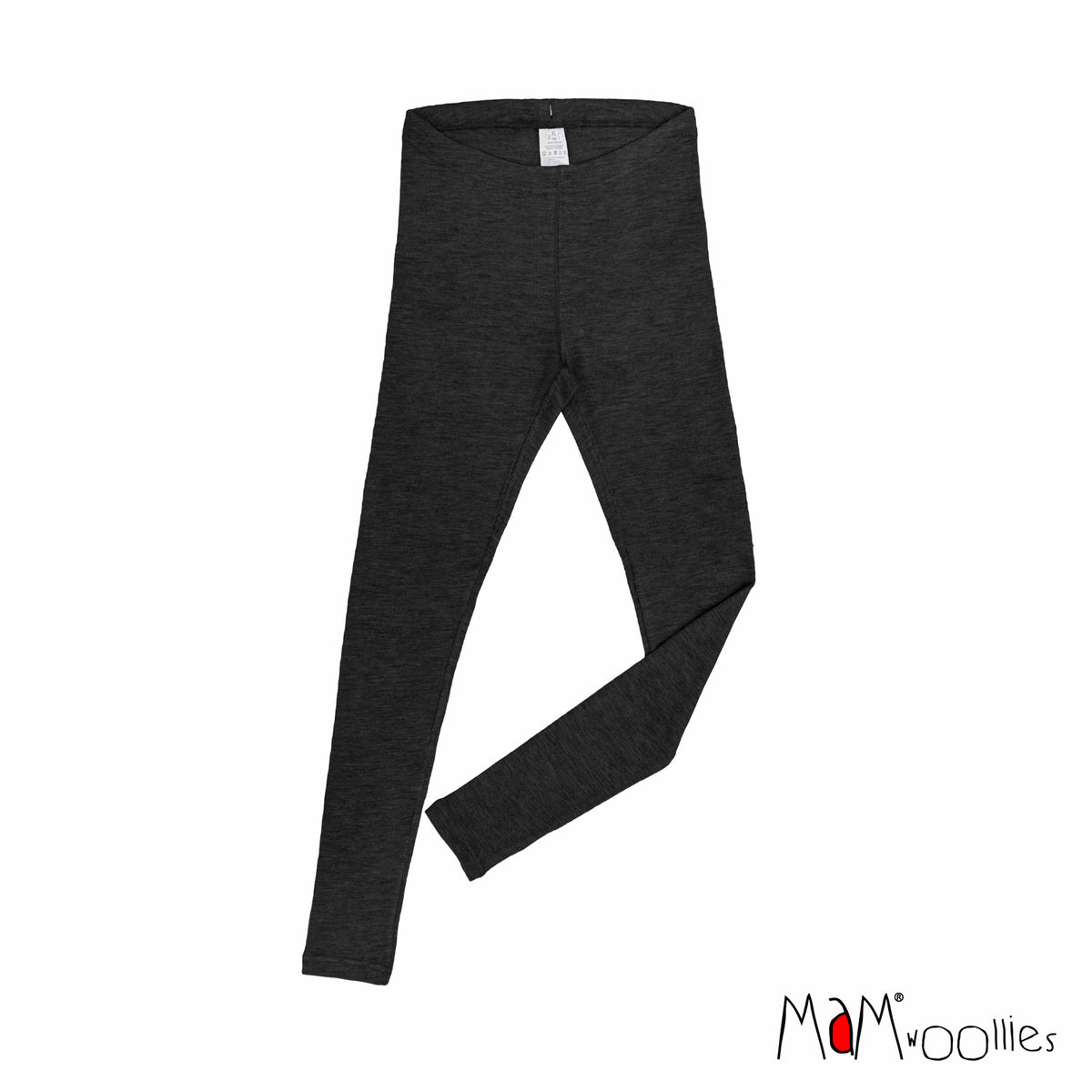 Leggings femme en laine mérinos MaM, coloris noir Foggy Black – collection 2026/2027