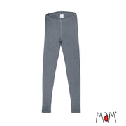 leggings femme en laine mérinos MaM gris elephant grey