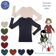 T-shirt laine mérinos MaM manches longues femme et ado – PREVENTE 2025/26