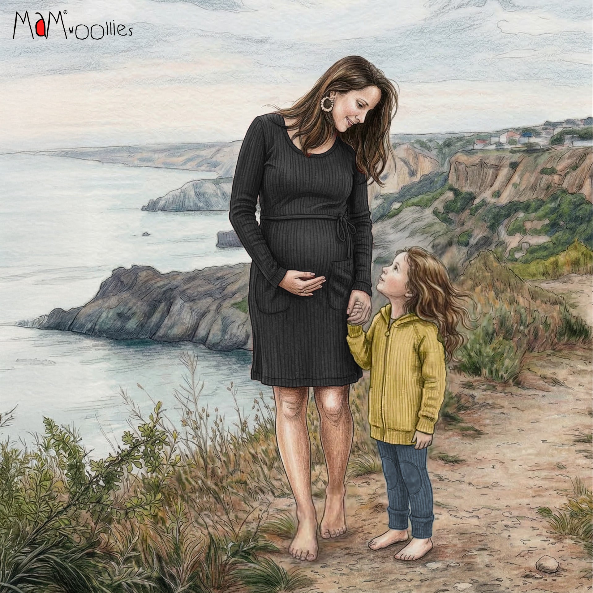 Gilet à zip et capuche en laine mérinos enfant ManyMonths – PREVENTE 2026/27