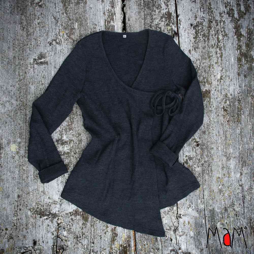 Cardigan en laine mérinos croisé