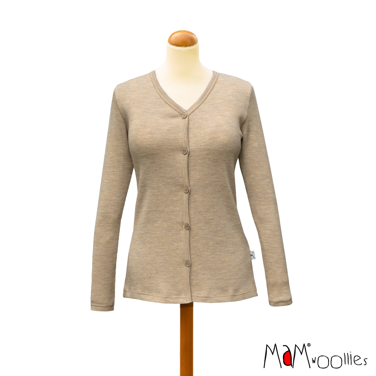 Gilet Cardigan MOMONI En Laine D'agneau - Taille S, Couleur Noir/beige, Occasion Très Bon état