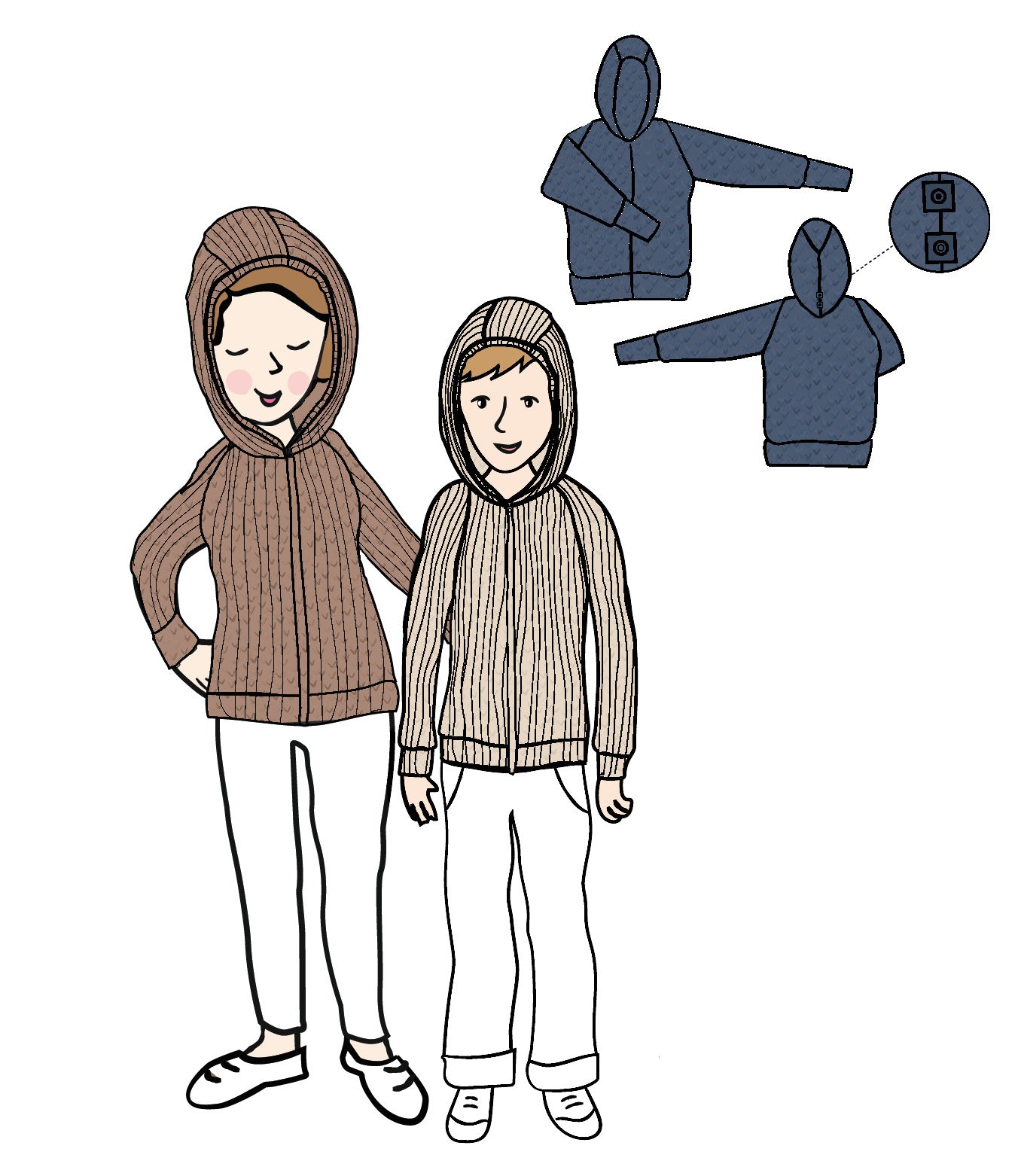 Cardigan zip femme MaM - Veste à capuche en laine mérinos - PRECOMMANDE 2026/27