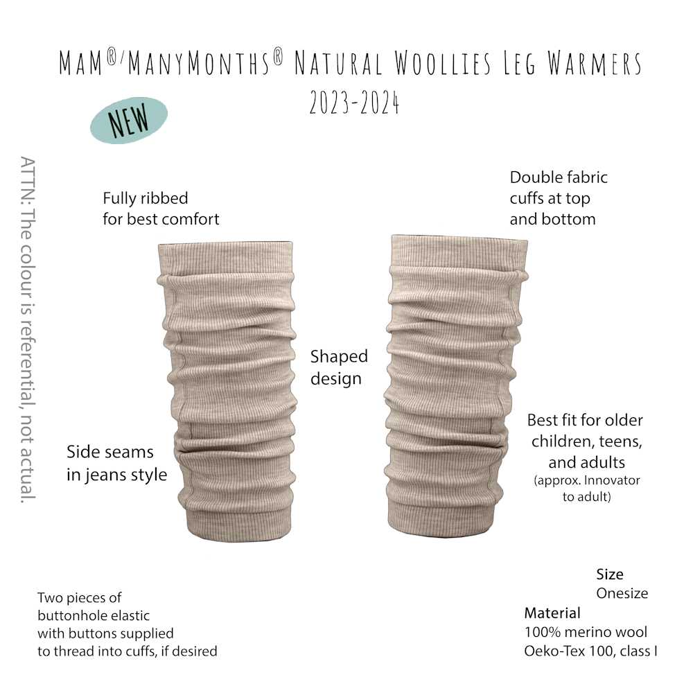 Jambières en laine mérinos femme et ado MaM – PRECOMMANDE 2026/27