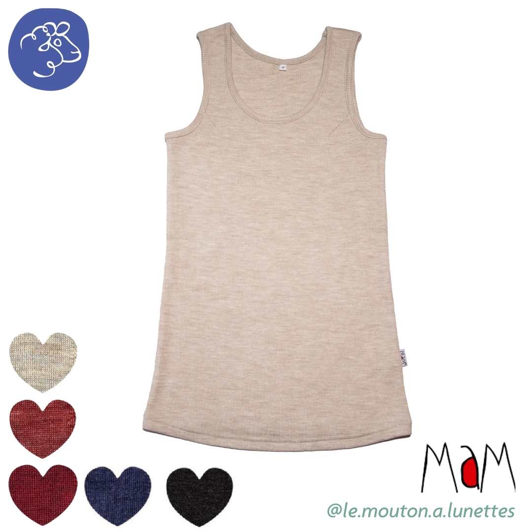 Débardeur laine mérinos MaM – PREVENTE 2025/26