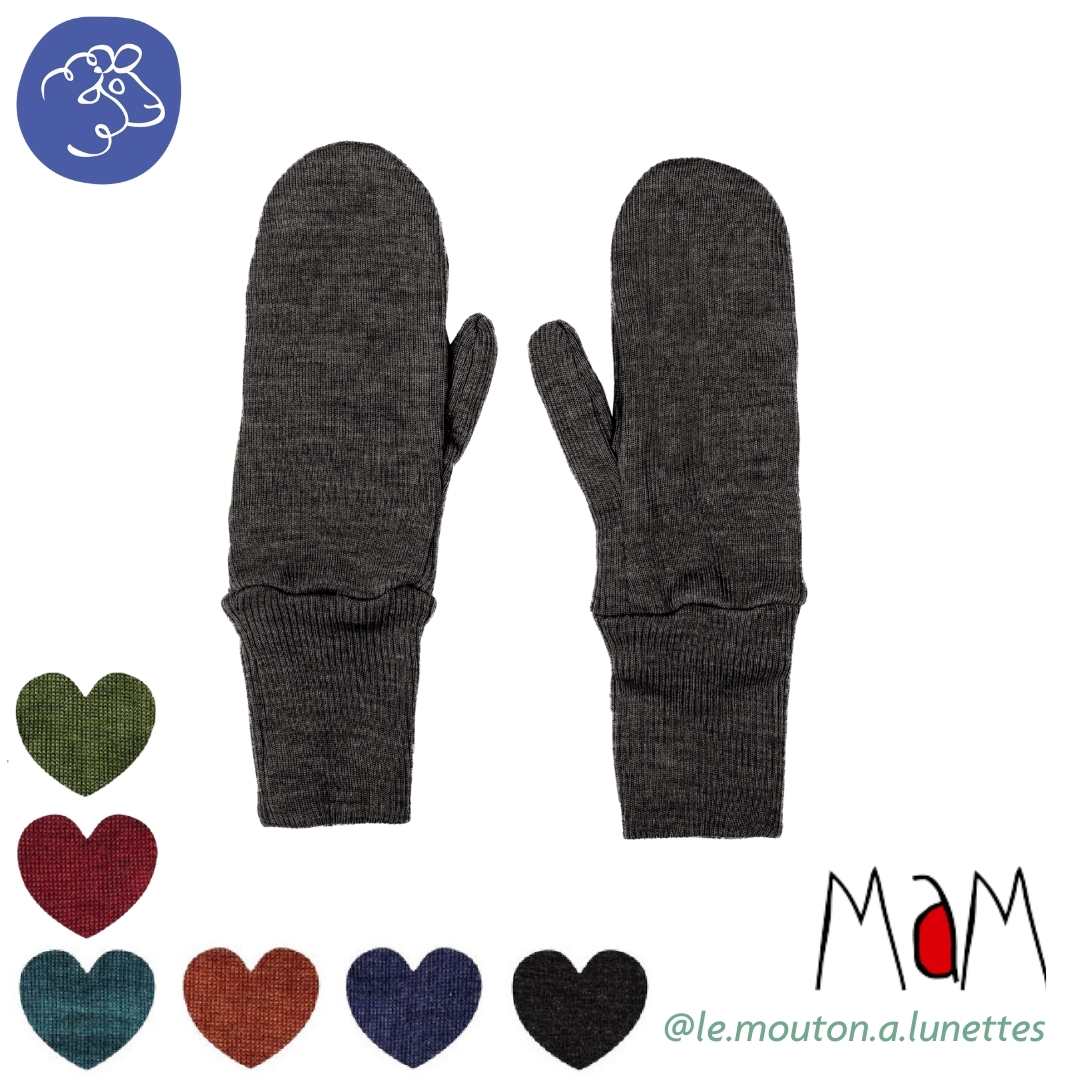 Moufles en laine mérinos adulte et ado - MaM 2025/26