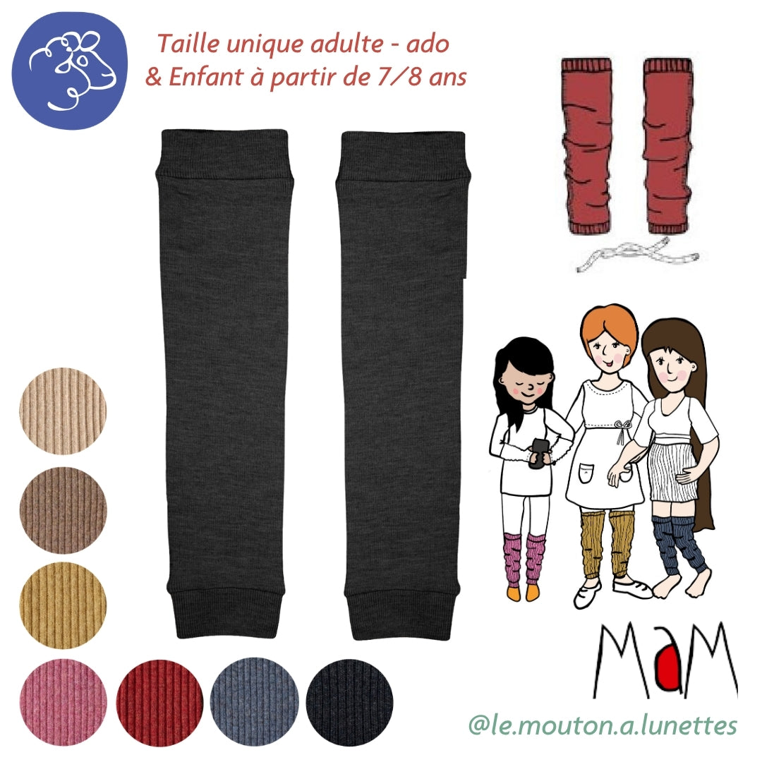 Jambières en laine mérinos femme et ado MaM – PRECOMMANDE 2026/27