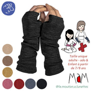 ManyMonths Mitaines en laine mérinos MaM/ManyMonths pour adulte et enfant – collection 2026/2027