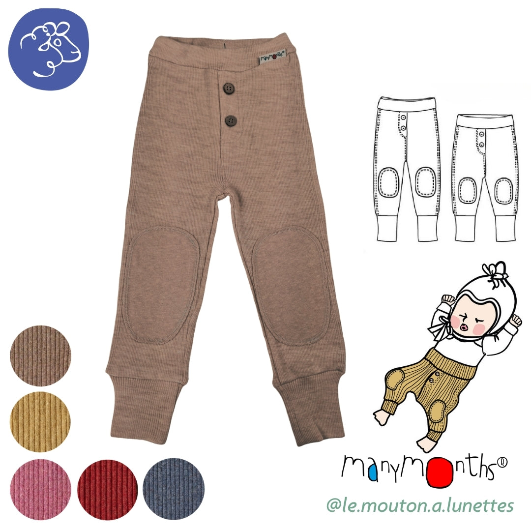 Pantalon Joggers bébé en laine mérinos Manymonths – PREVENTE 2026/27