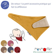 ManyMonths Bandana Manymonths évolutif et réversible - Petit foulard-bavoir en laine mérinos en laine mérinos – collection 2026/2027